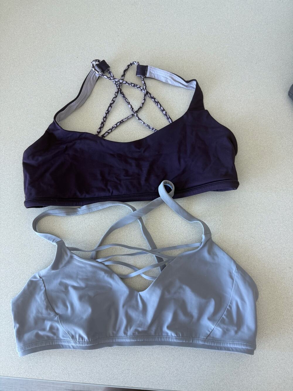 2 purple Lululemon bras